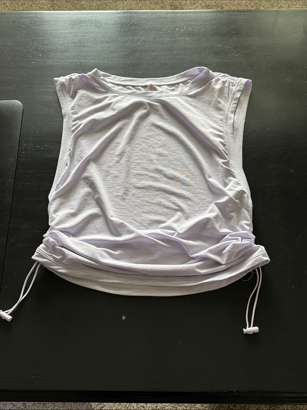 FP Movement by Free People Light Lavender Side-Ruched Tank Top